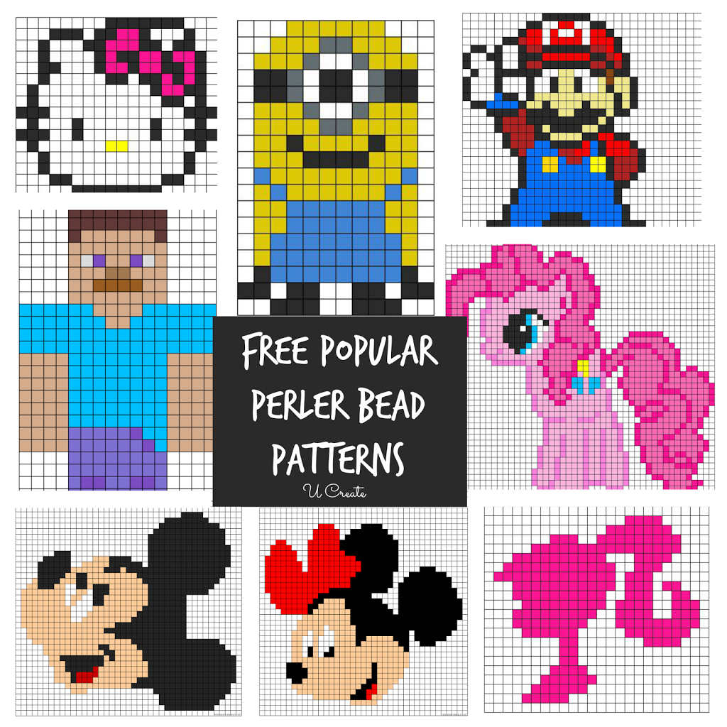 Free Perler Bead Patterns For Kids! - U Create intended for Perler Bead Printable Patterns