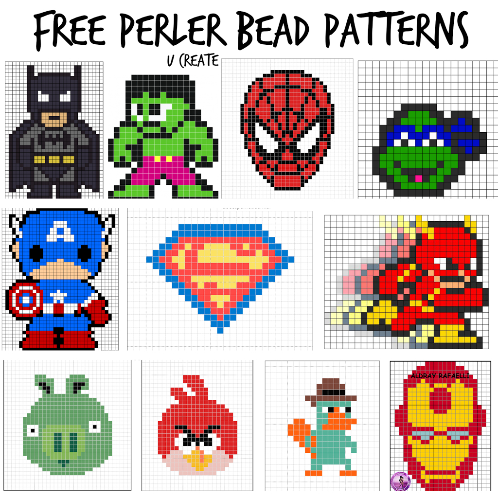 Free Perler Bead Patterns For Kids! - U Create within Hama Beads Free Patterns Printable
