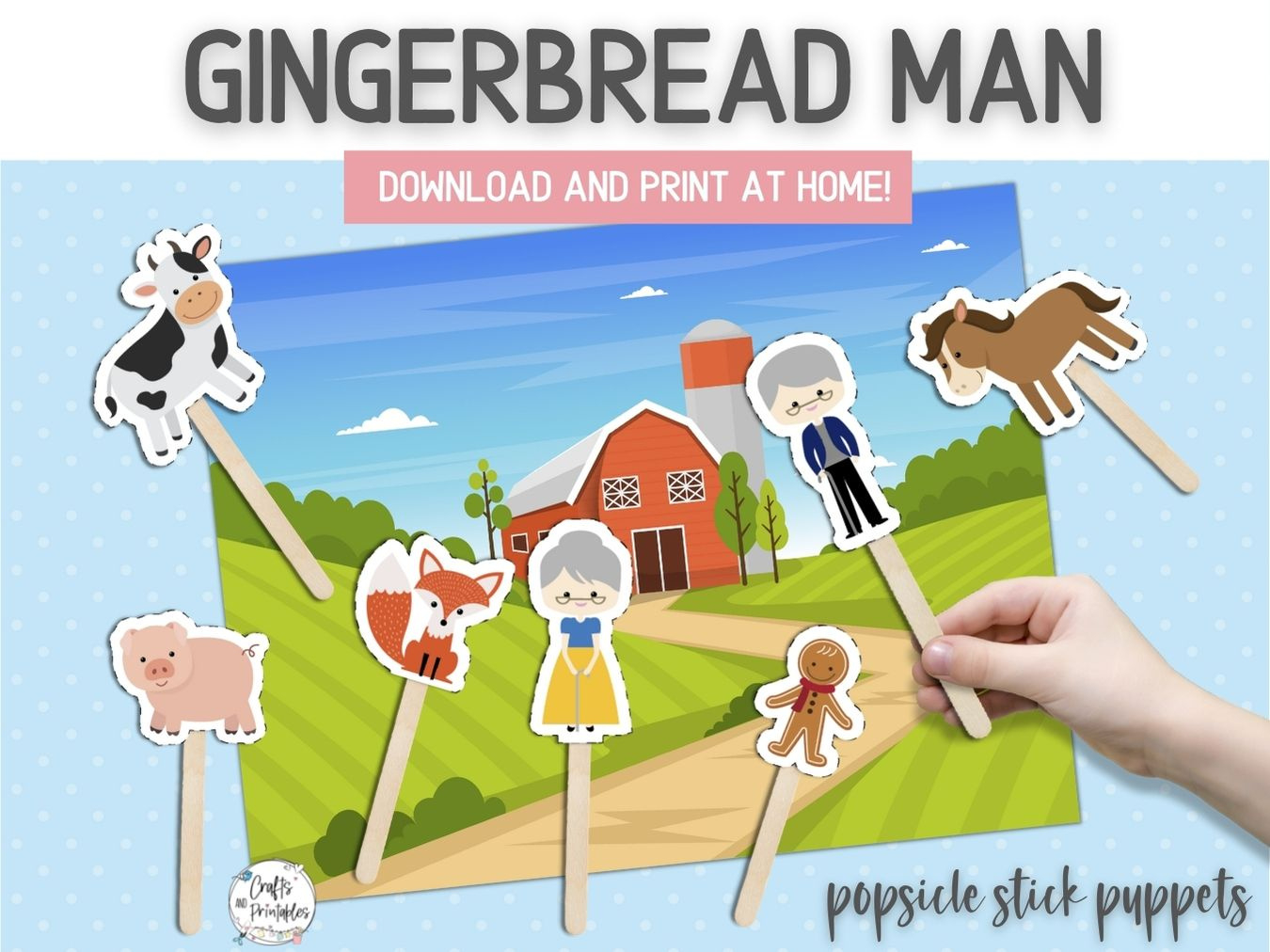 Free Popsicle Stick Printables - Fairy Tale Collection for Free Printable Stick Puppet Patterns