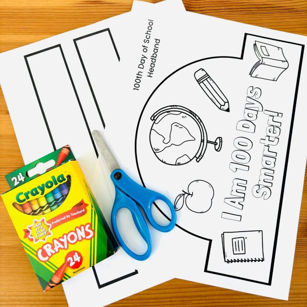 Free Printable 100 Days Of School Crown For Kids - Simply Full Of with regard to Free Printable 100 Day Crown