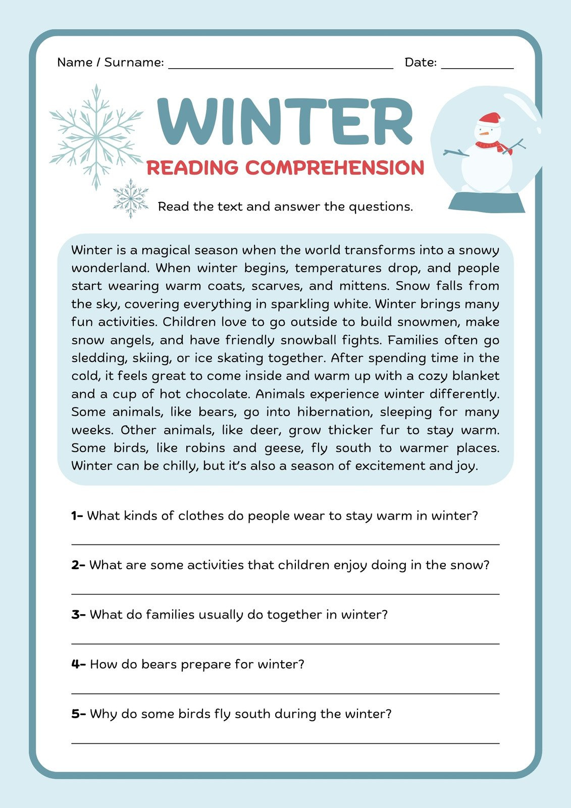 Free Printable 2Nd Grade Reading Worksheet Templates | Canva pertaining to Free Printable Reading Assessments For Elementary