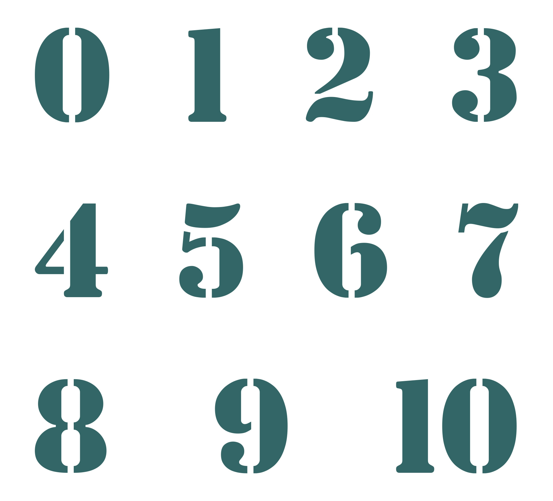 Free Printable 3 Inch Number Stencils 1-10 - Worksheets Library with 3 Inch Number Stencils Printable