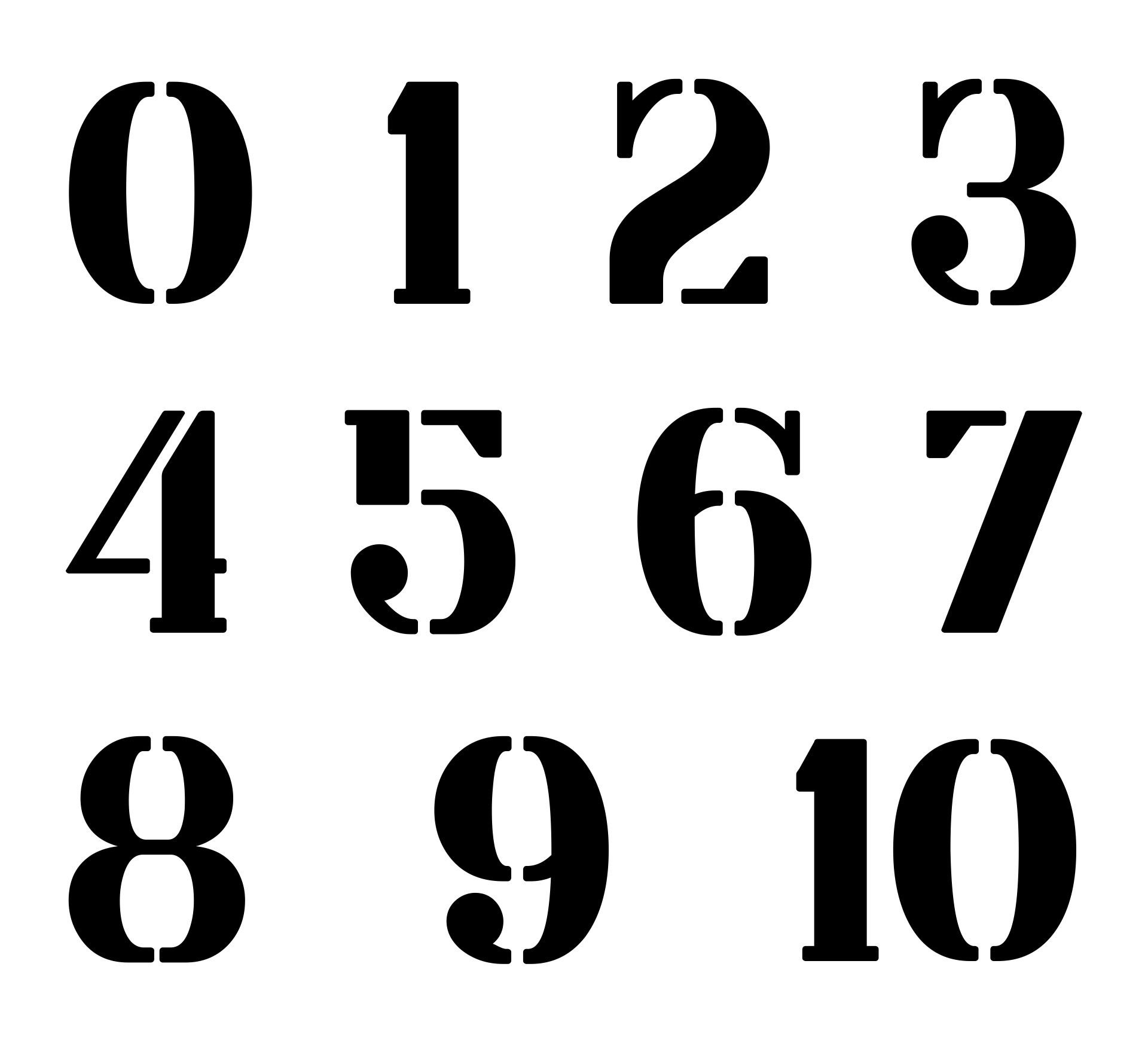 Free Printable 3 Inch Number Stencils 1-10 - Worksheets Library with regard to 3 Inch Number Stencils Printable