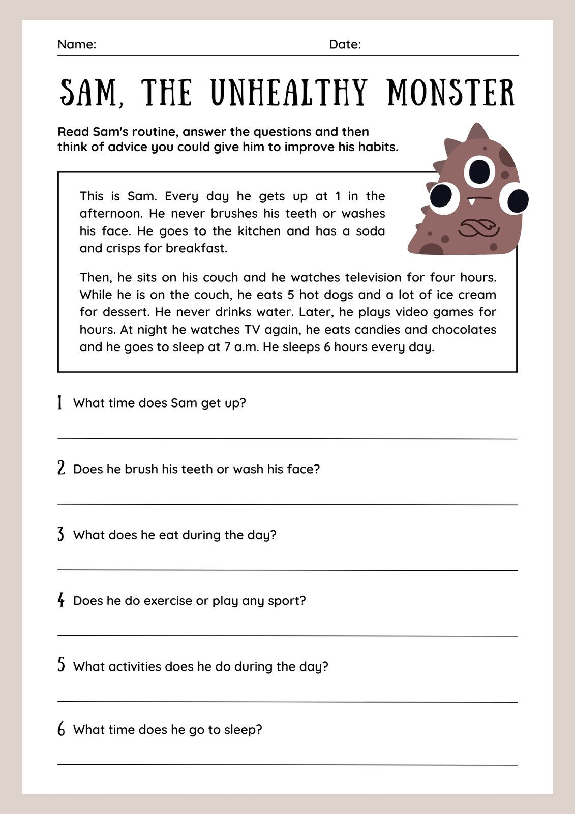Free Printable 3Rd Grade Reading Worksheet Templates | Canva with regard to Free Printable Stories For 3rd Graders