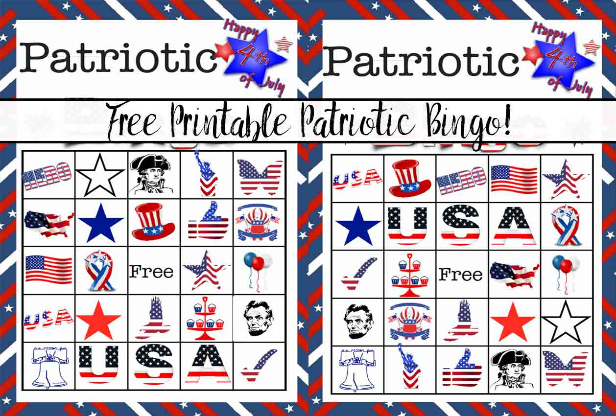 Free Printable 4Th Of July Patriotic Bingo inside 4th of July Bingo Cards Printable Free
