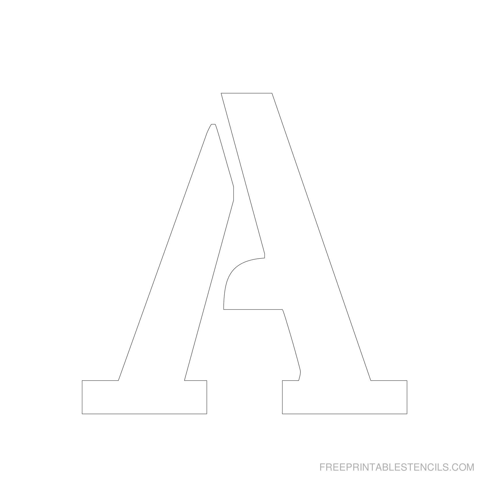 Free Printable 5 Inch Letter Stencils A-Z (Block Letters with Free Printable 5 Inch Alphabet Letters