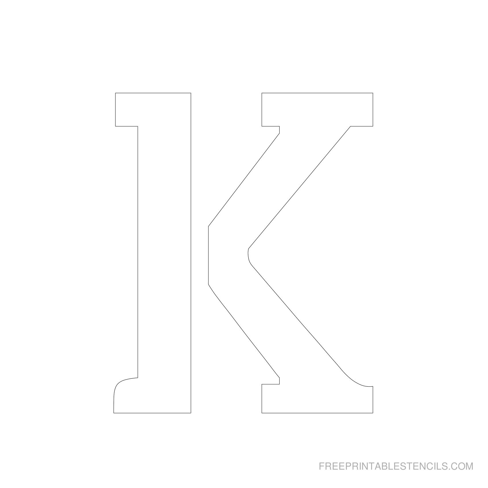 Free Printable 5 Inch Letter Stencils A-Z (Block Letters within Free Printable 5 Inch Alphabet Letters