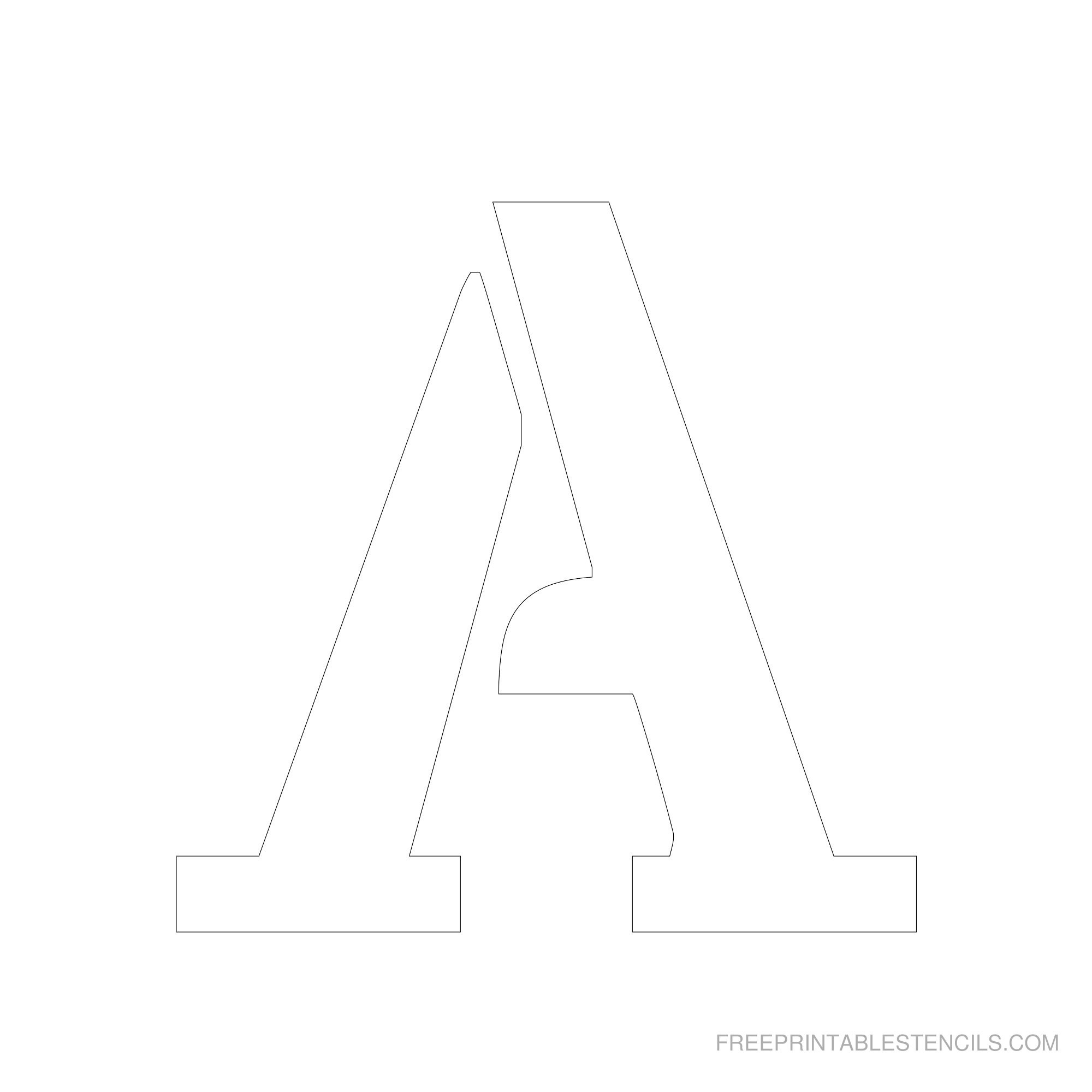 Free Printable 6 Inch Letter Stencils A-Z - Worksheets Library in Free Printable 6 Inch Stencils