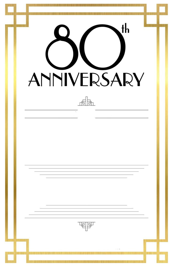 Free Printable 80 Birthday Invitations Templates inside Free 80th Birthday Printables