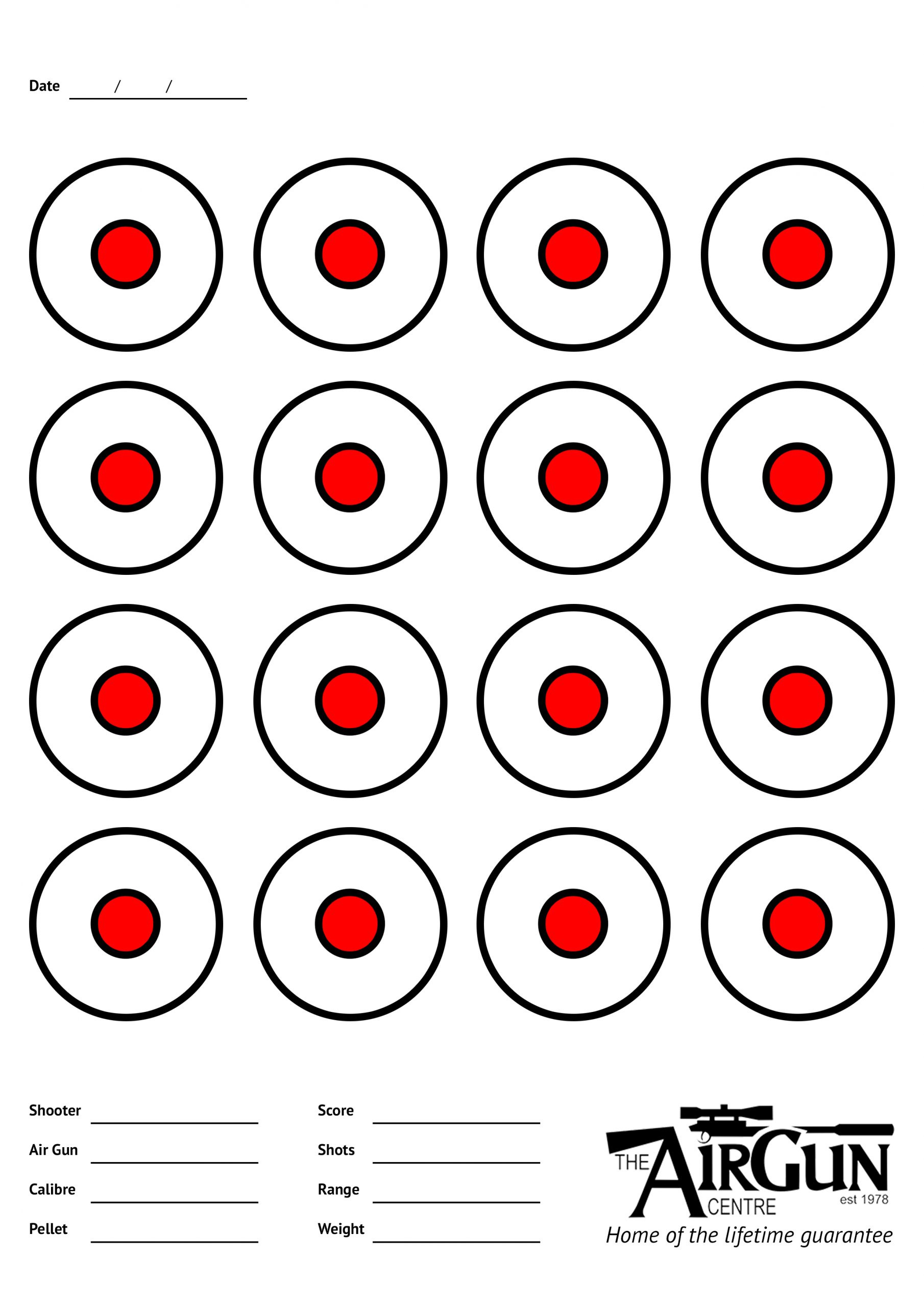 Free Printable Air Rifle Targets (A4, 17Cm &amp;amp; 14Cm) - The Airgun Centre in Free Printable Target Practice Sheets