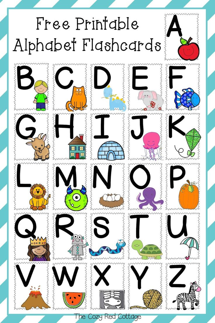Free Printable Alphabet Flashcards pertaining to Free Printable Alphabet Flash Cards