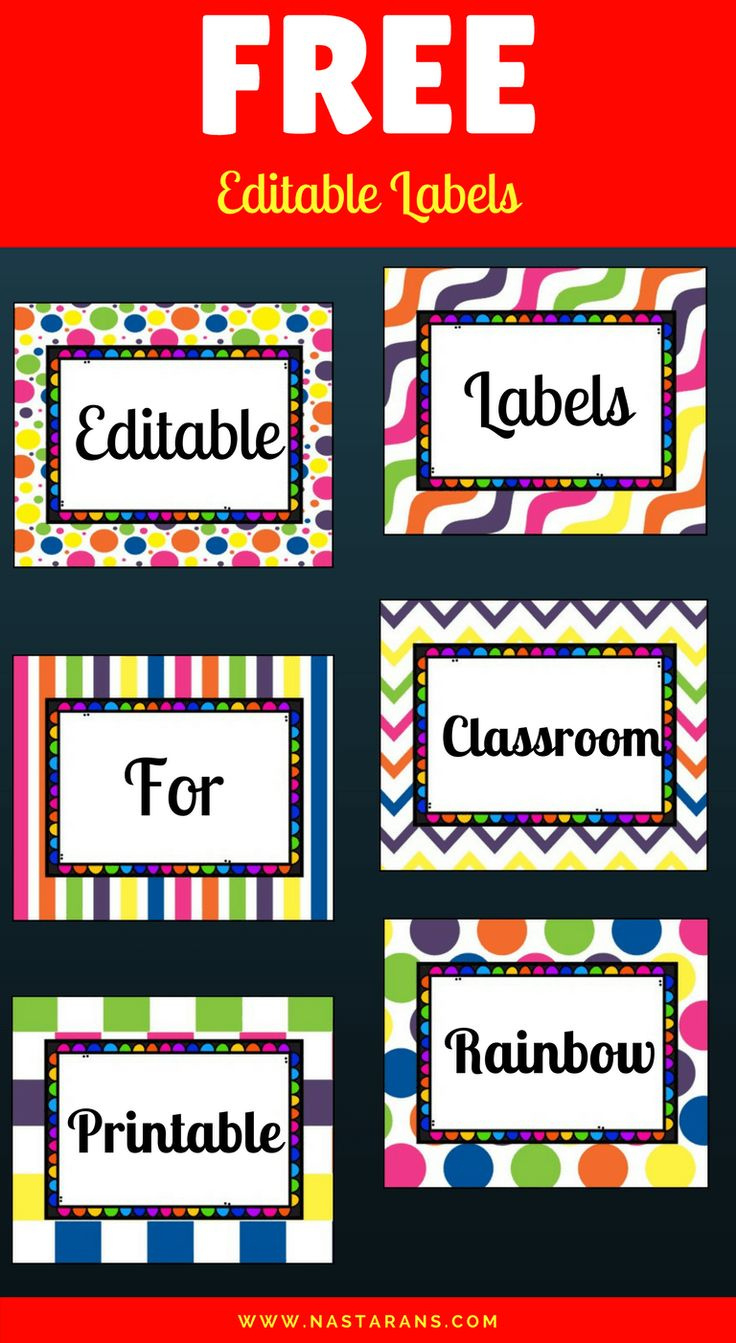 Free Printable And Editable Labels For Classroom Organization regarding Free Printable Editable Classroom Labels