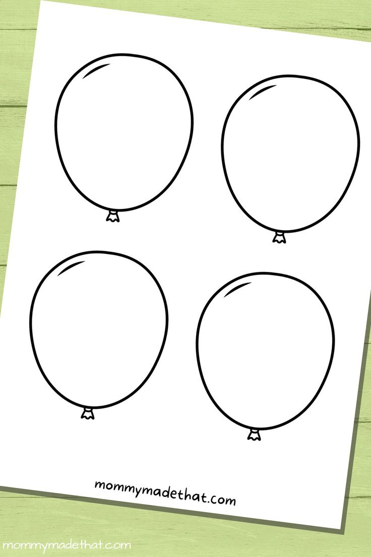 Free Printable Balloon Templates (Different Sizes!!) regarding Free Printable Balloon Patterns