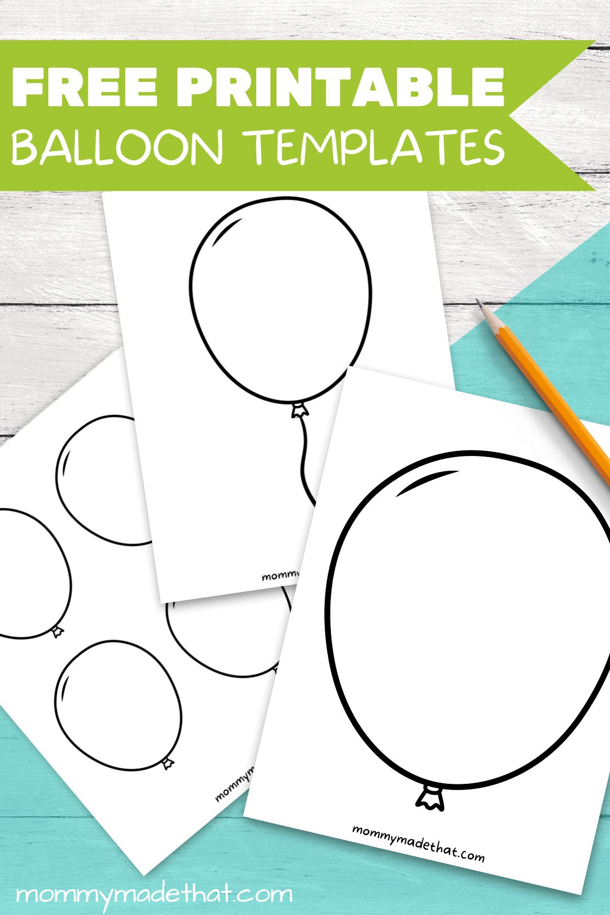 Free Printable Balloon Templates (Different Sizes!!) with Free Printable Balloon Patterns