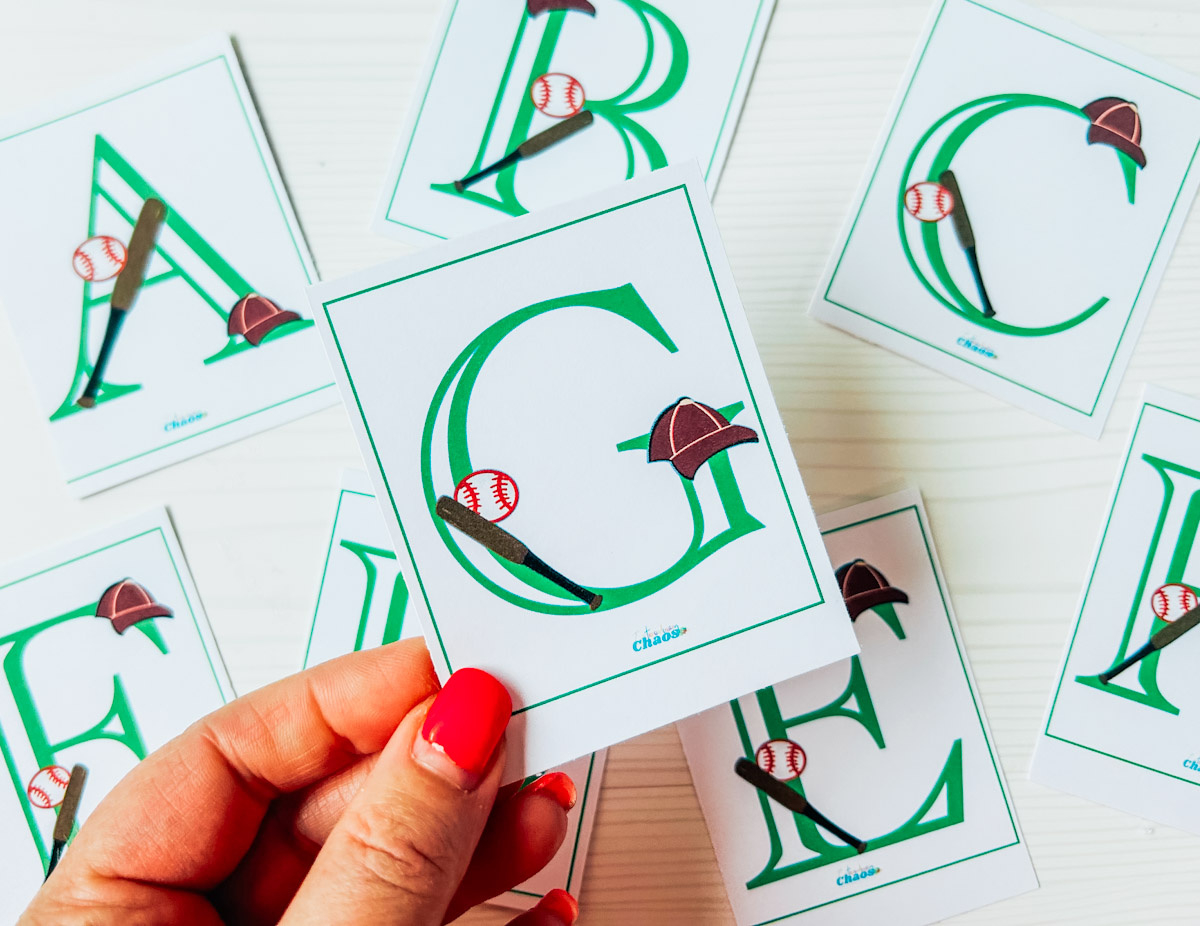 Free Printable Baseball Alphabet Flash Cards ⋆ Extraordinary Chaos in Free Printable Baseball Alphabet Letters