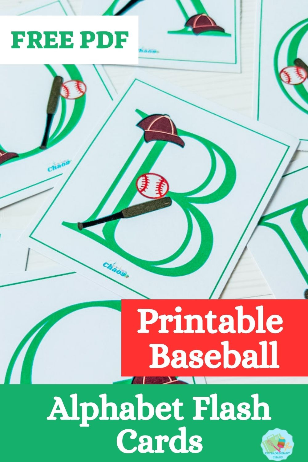 Free Printable Baseball Alphabet Flash Cards ⋆ Extraordinary Chaos with regard to Free Printable Baseball Alphabet Letters