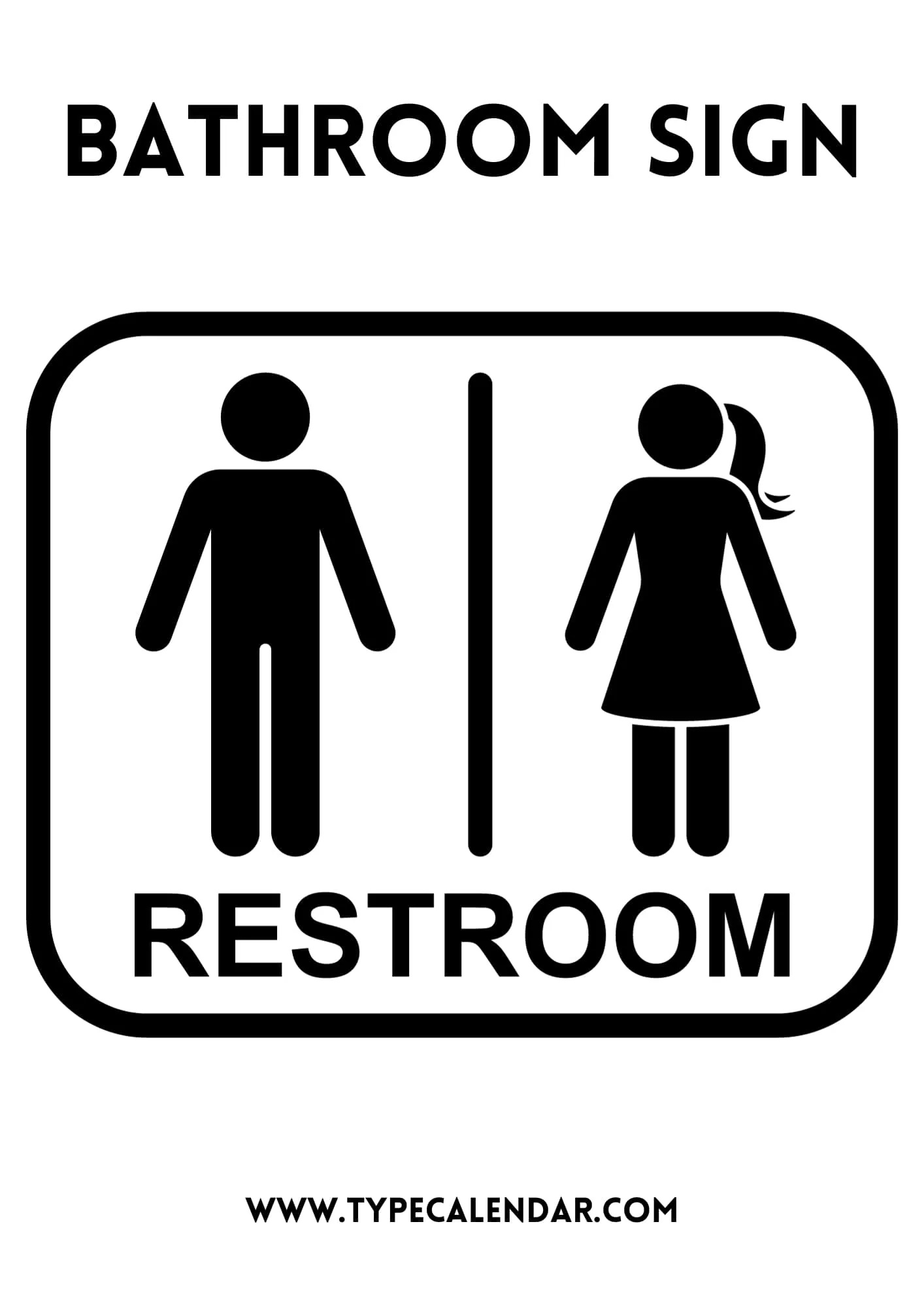 Free Printable Bathroom Sign Templates [Pdf] Toilet Sheet intended for Free Printable Bathroom Signs