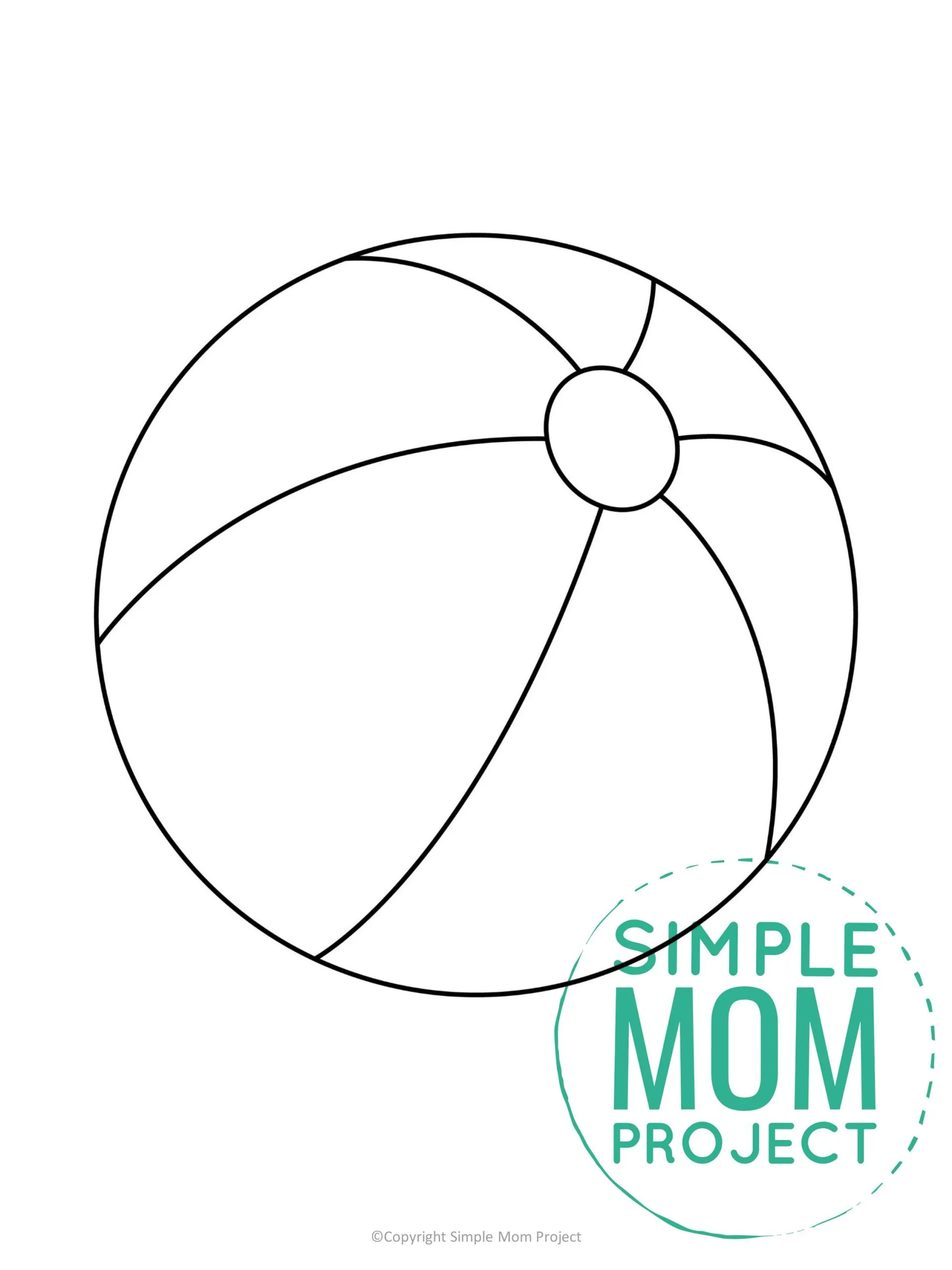 Free Printable Beach Ball Template – Simple Mom Project for Free Printable Beach Ball Pattern