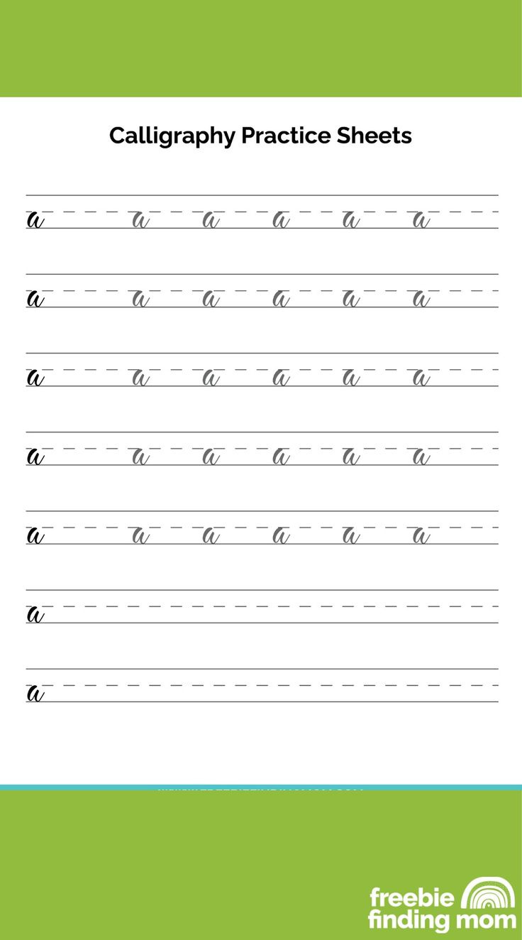 Free Printable Beginner Calligraphy Practice Sheets in Calligraphy Practice Sheets Printable Free