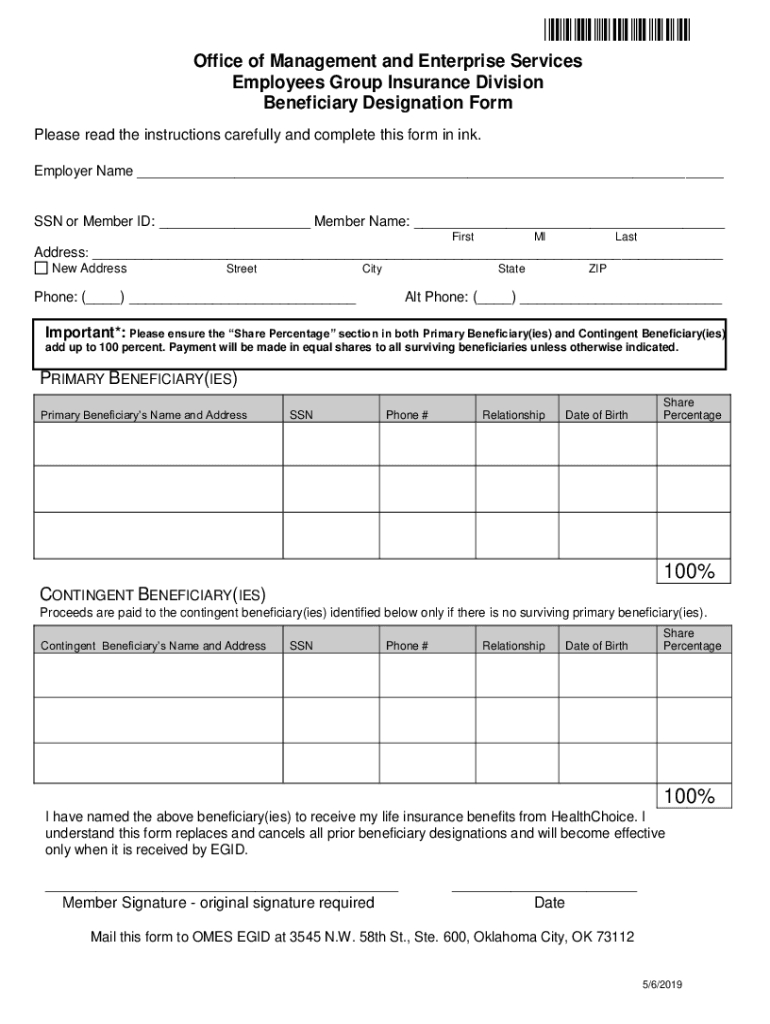 Free Printable Beneficiary Forms Pdf: Fill Out & Sign Online | Dochub within Free Beneficiary Form Template