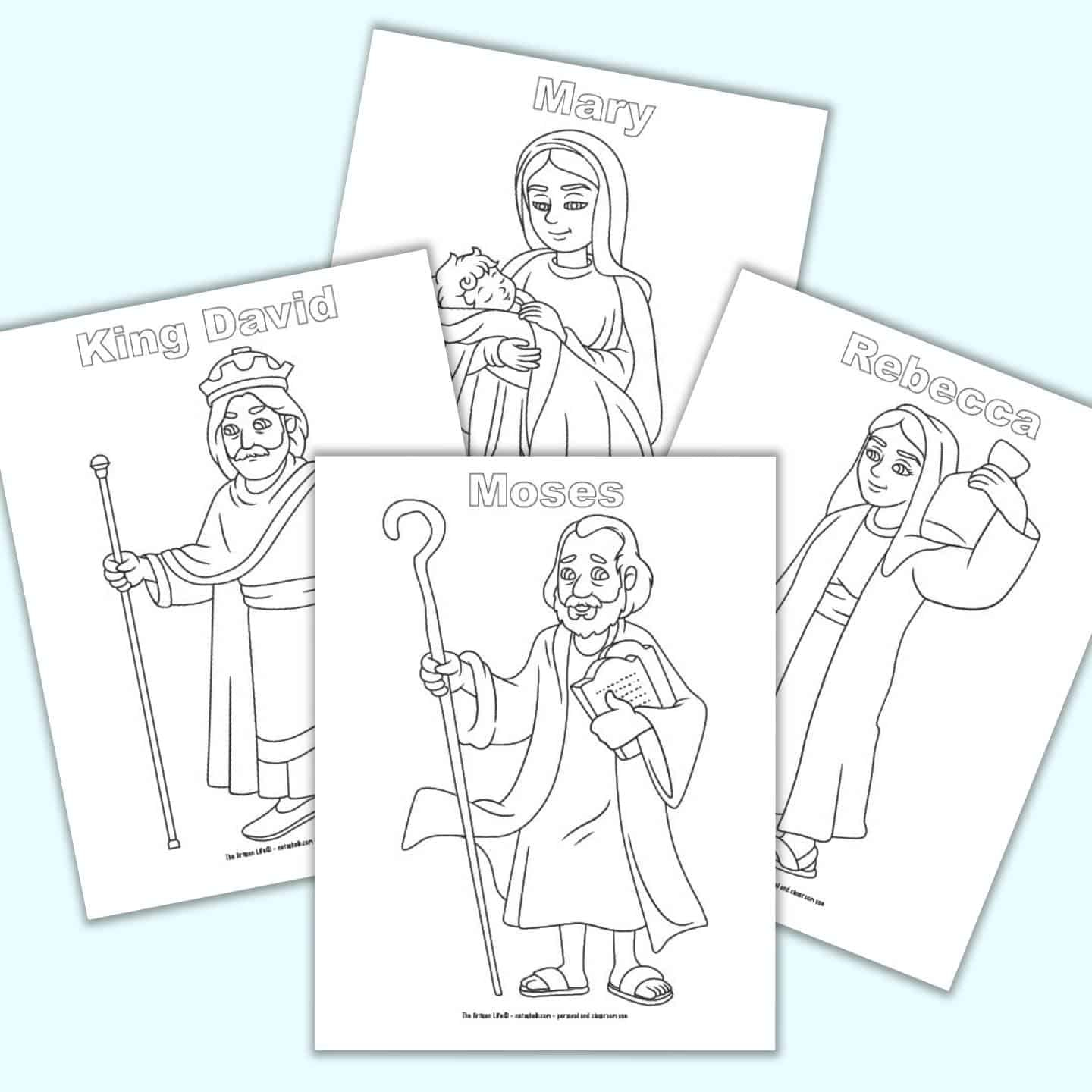 Free Printable Bible Character Coloring Pages For Kids - The intended for Free Printable Bible Figures