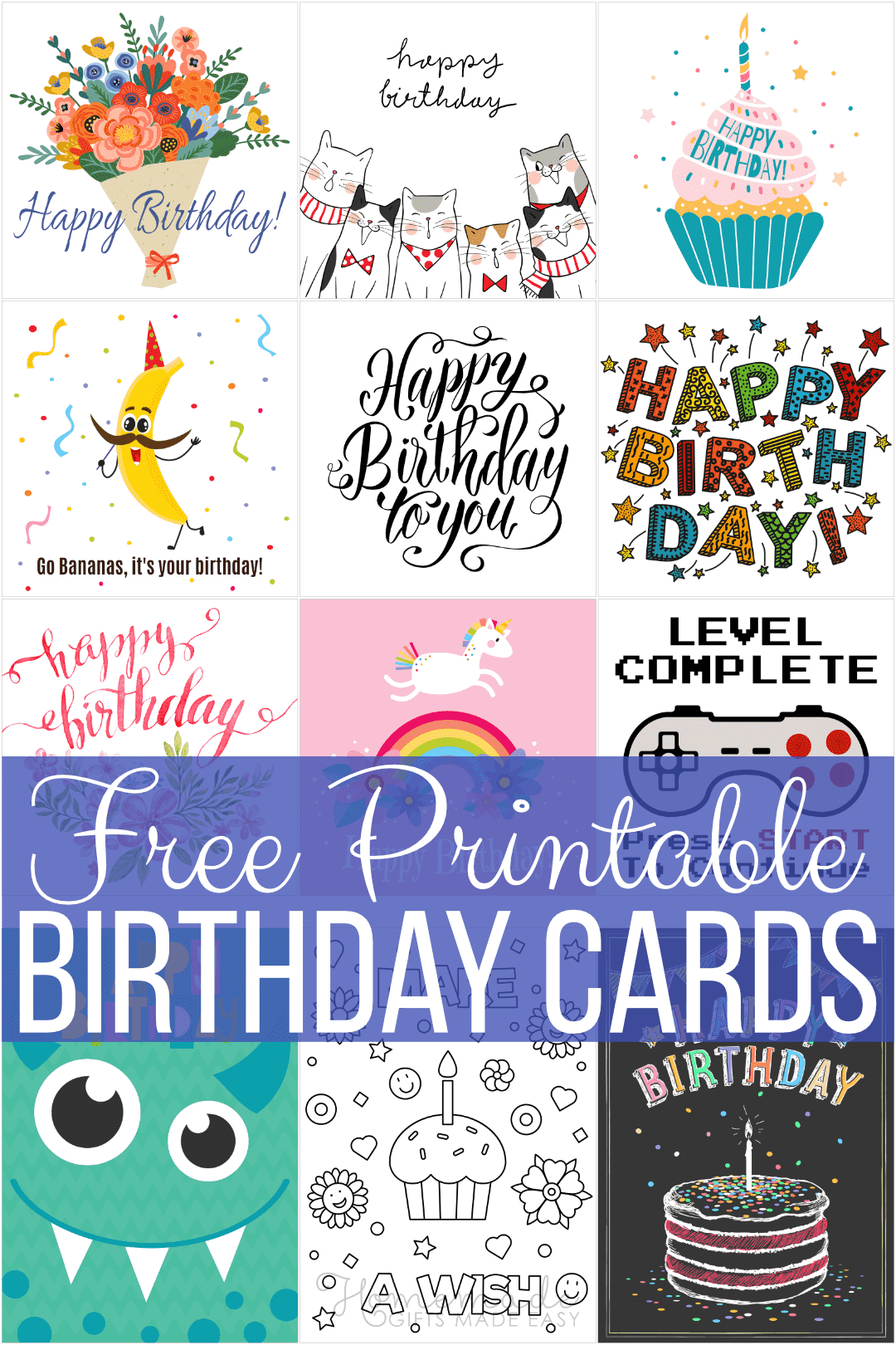 Free Printable Birthday Cards For Everyone with Free Happy Birthday Printable Images