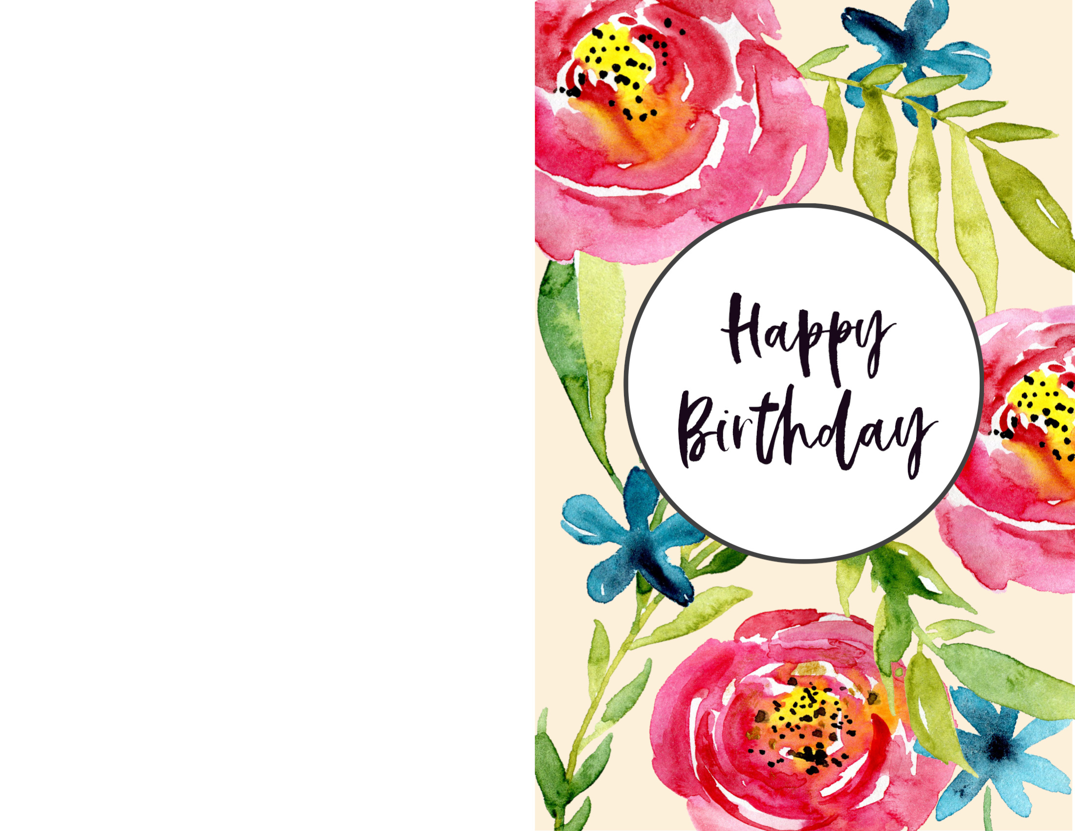 Free Printable Birthday Cards - Paper Trail Design intended for Foldable Free Printable Birthday Cards