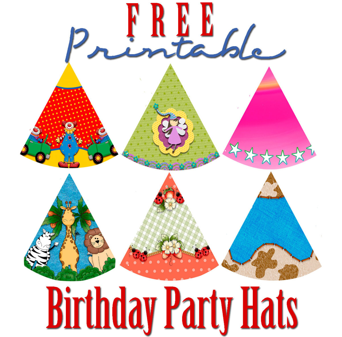 Free Printable Birthday Party Hats - Hubpages in Free Printable Birthday Party Hats