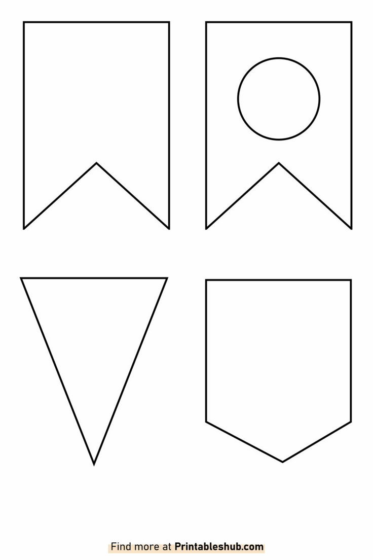 Free Printable Blank Banner Template Pdf within Free Bunting Template