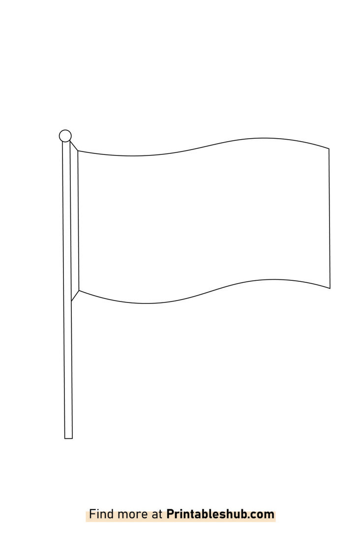 Free Printable Blank Flag Templates [Pdf Included] throughout Blank Flag Template Free