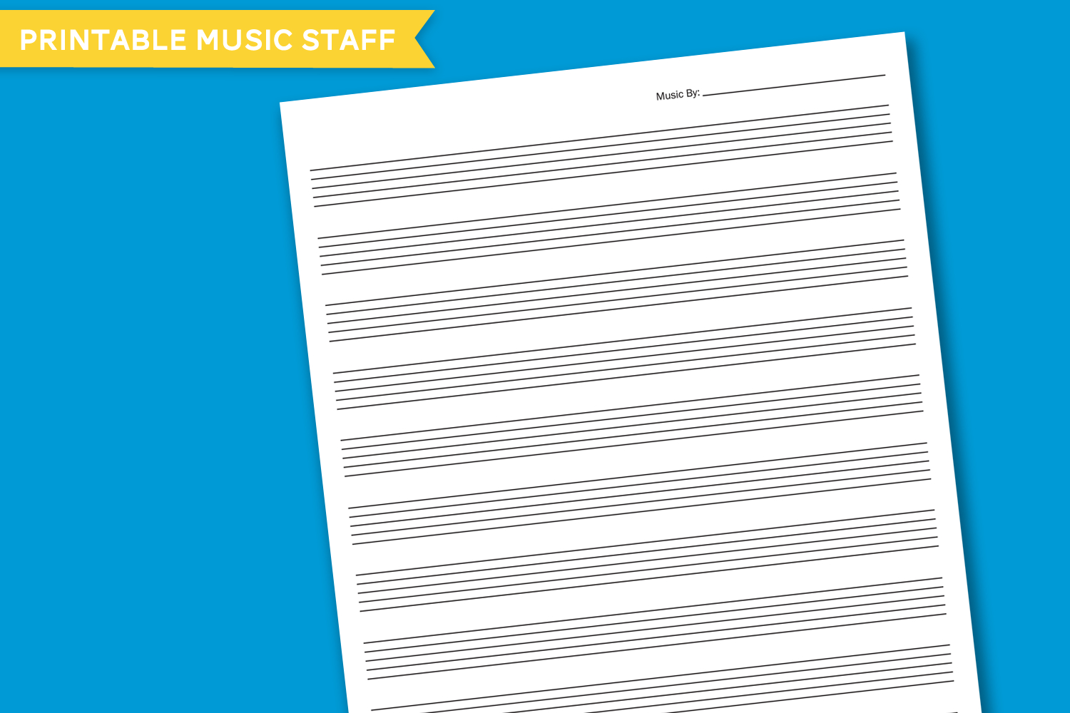Free Printable Blank Music Staff Paper - Download At Paging Supermom regarding Free Printable Staff
