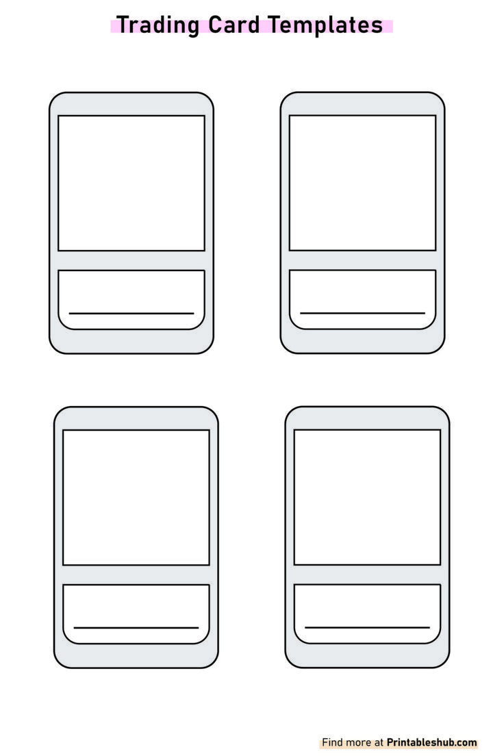 Free Printable Blank Trading Card Template [Pdf Included] intended for Free Blank Playing Card Template