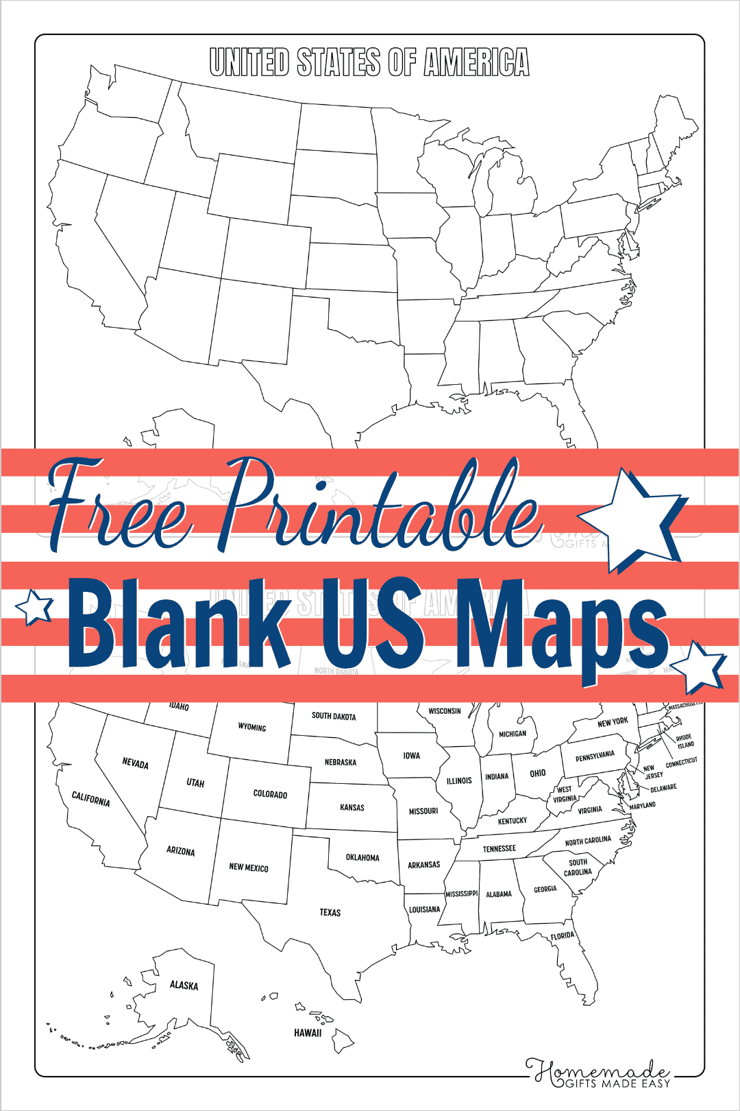 Free Printable Blank Us Map (Pdf Download) for Free Printable USA Map