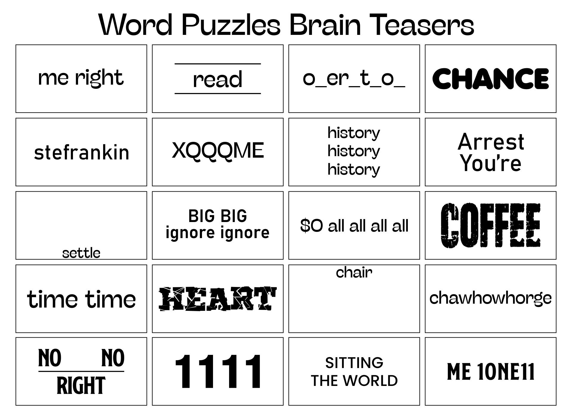 Free Printable Brain Teasers - Worksheets Library with Free Printable Brain Puzzles