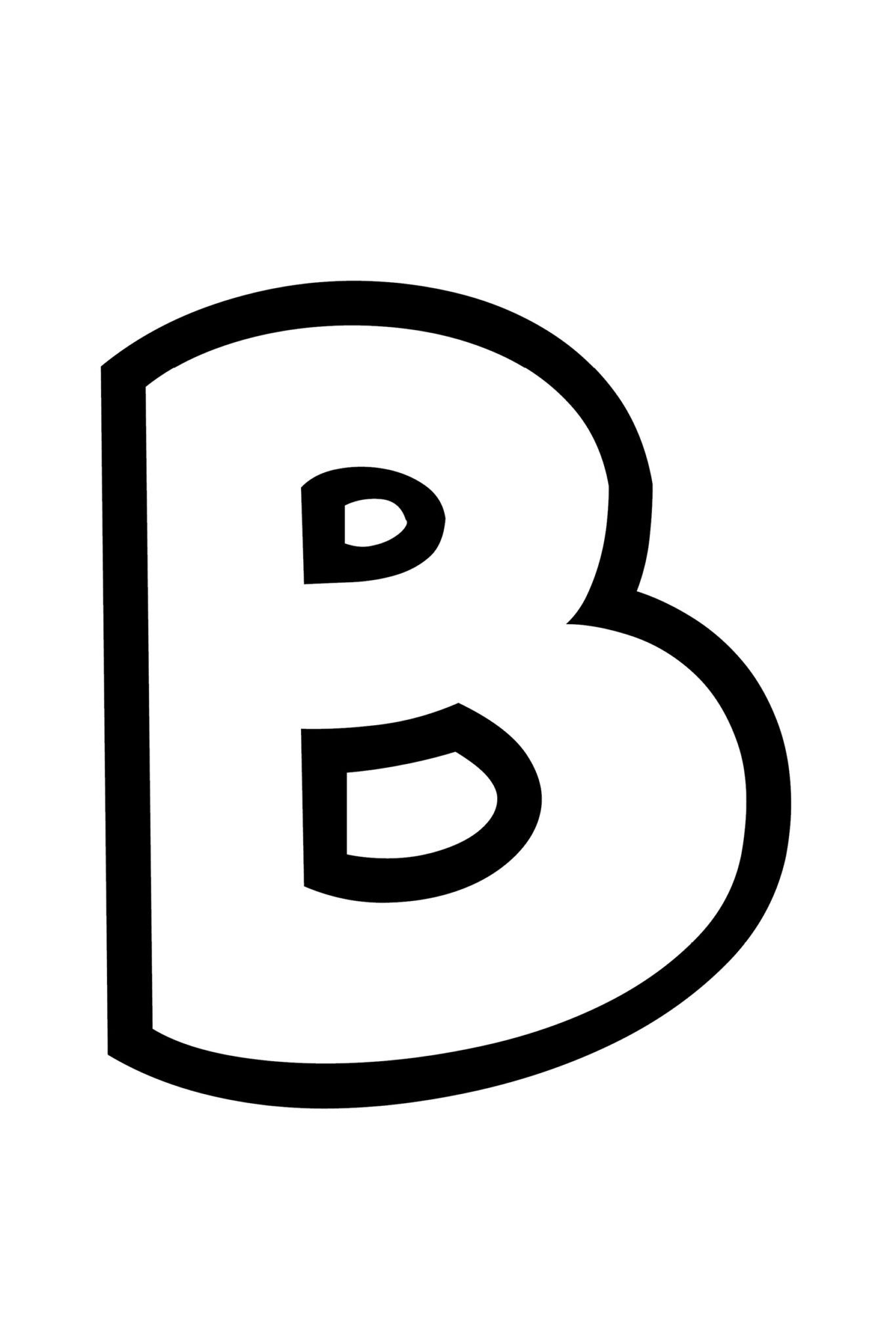 Free Printable Bubble Letter Stencils: Bubble Letter B for Free Printable Bubble Alphabet Letters