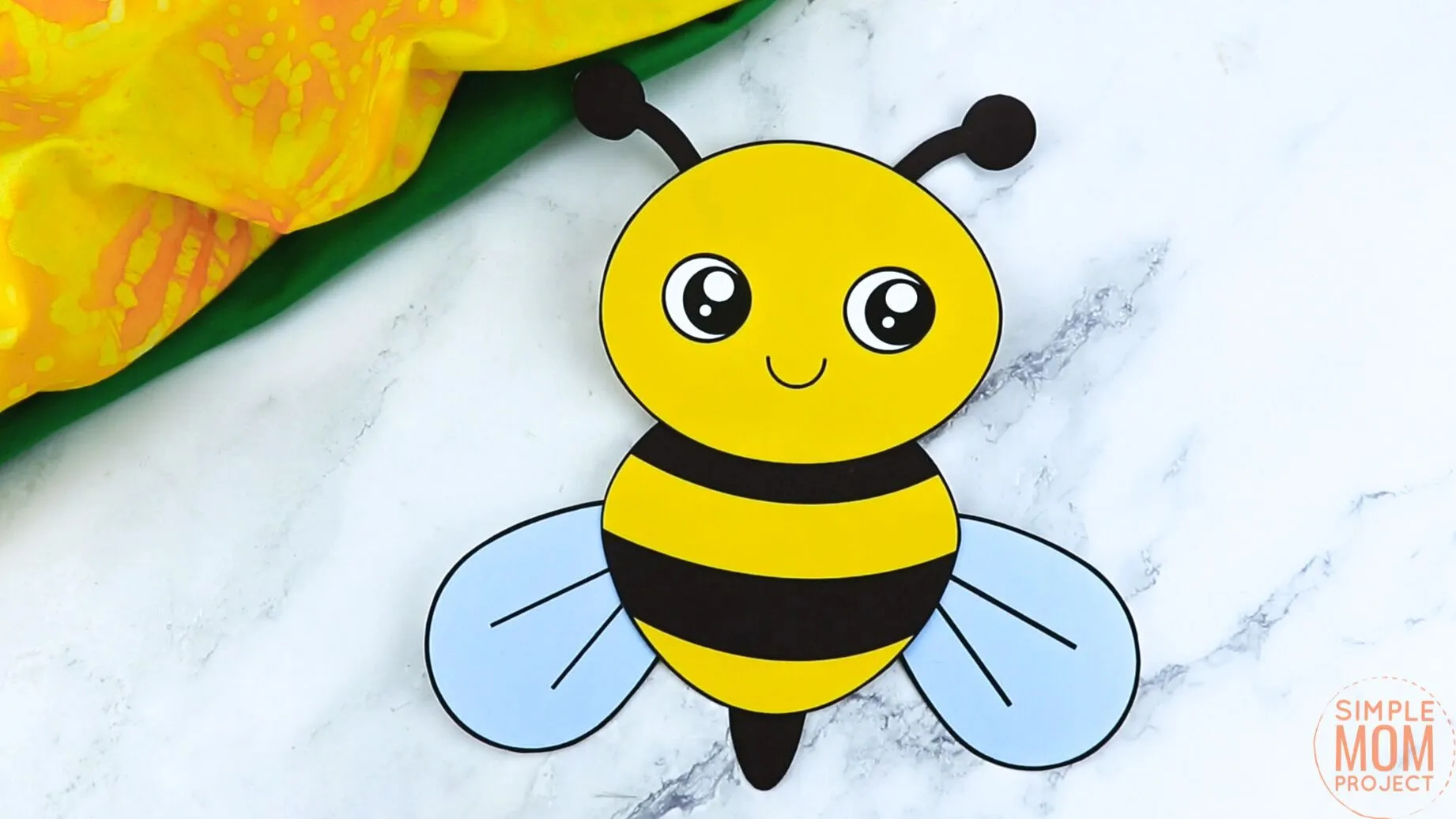 Free Printable Bumble Bee Craft Template – Simple Mom Project inside Free Printable Bumble Bee Stencils