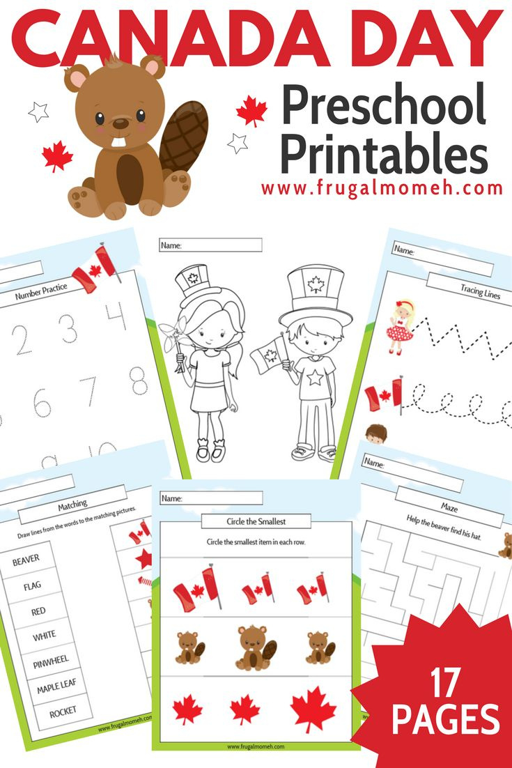 Free Printable Canada Day Preschool Activity Book pertaining to Free Canada Day Printables