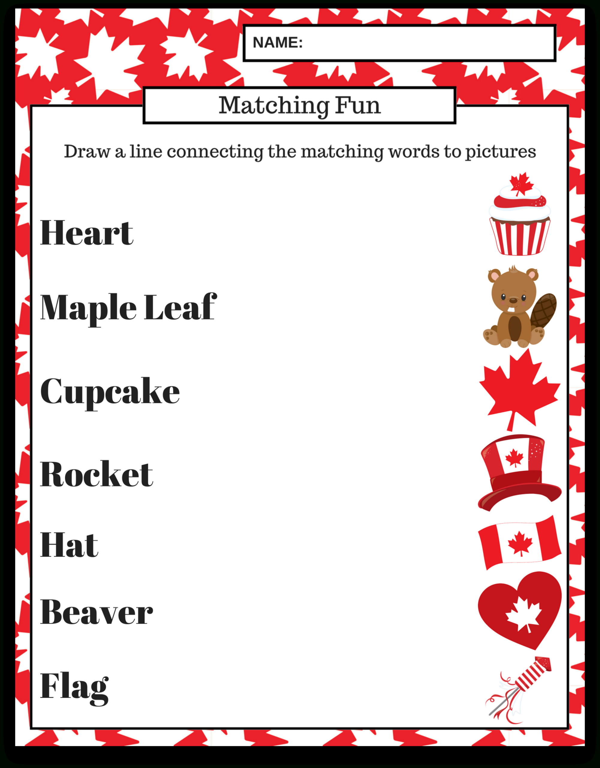 Free Printable Canada Day Preschool Learning Package intended for Free Canada Day Printables