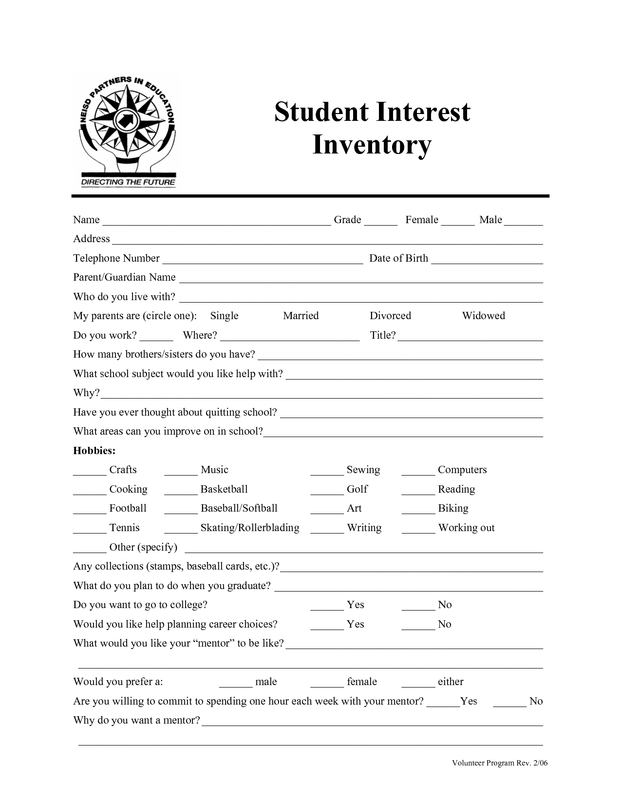Free Printable Career Interest Inventory - Printable Party Favors with regard to Free Printable Career Interest Inventory For Students
