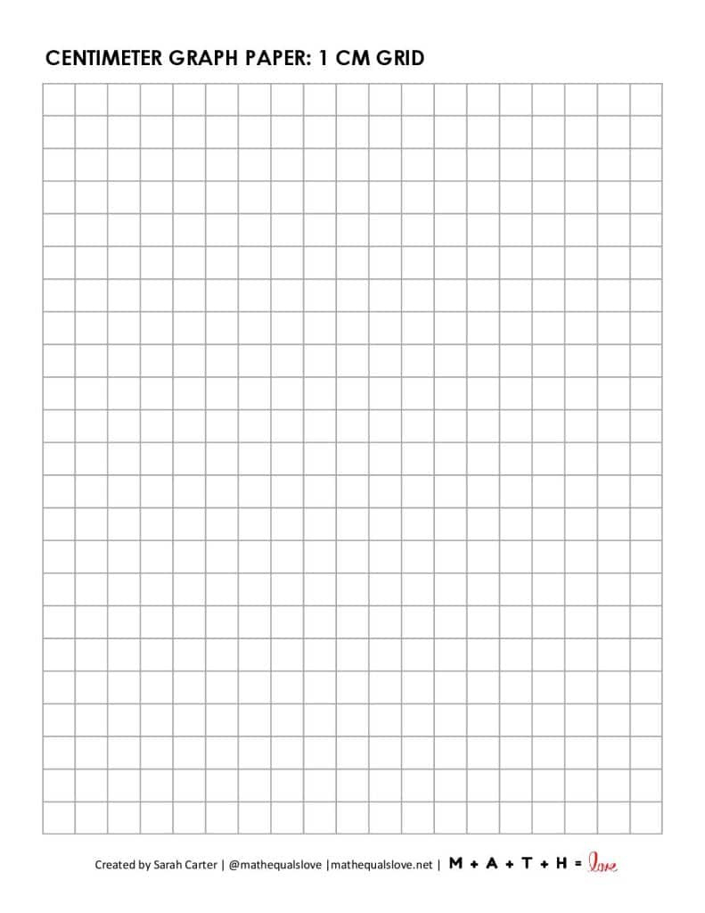 Free Printable Centimeter Graph Paper (1 Cm Grid) - Pdf for Cm Grid Paper Free Printable