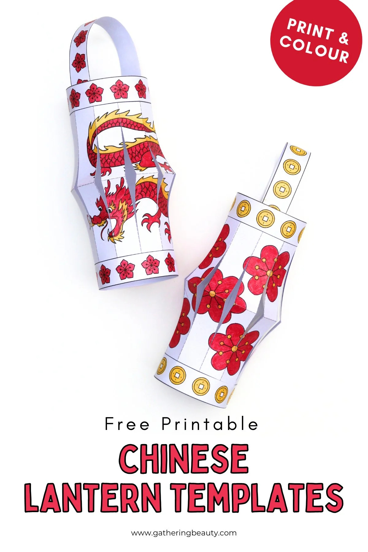 Free Printable Chinese Lantern Templates — Gathering Beauty for Free Printable Paper Lantern Templates