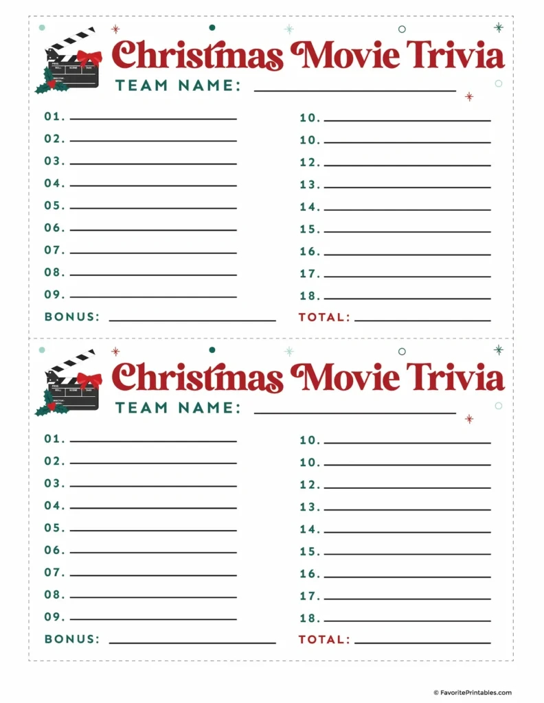 Free Printable Christmas Movie Trivia - Questions And Answers inside Free Printable Movie Quizzes