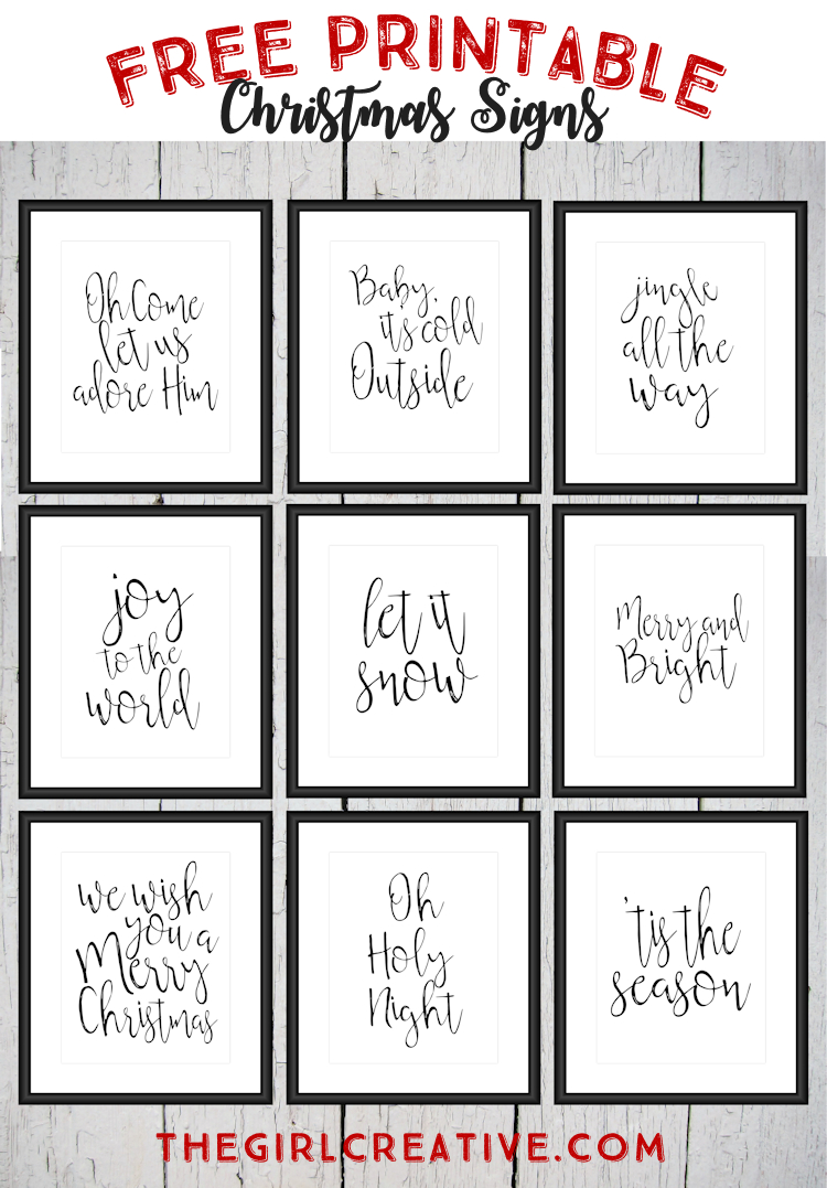 Free Printable Christmas Signs - The Girl Creative pertaining to Free Printable Signs