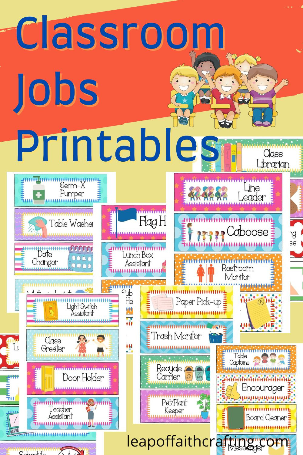 Free Printable Classroom Jobs Pdf To Use Now! - Leap Of Faith Crafting intended for Classroom Job Chart Printable Free