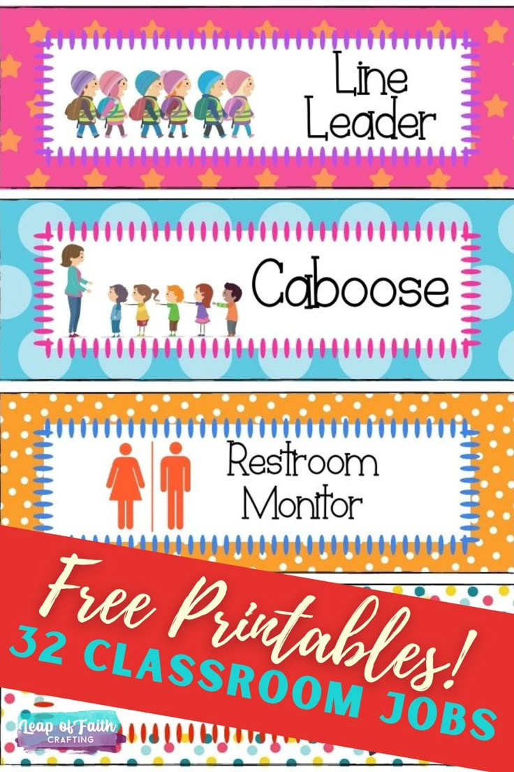 Free Printable Classroom Jobs Pdf To Use Now! with regard to Classroom Job Chart Printable Free