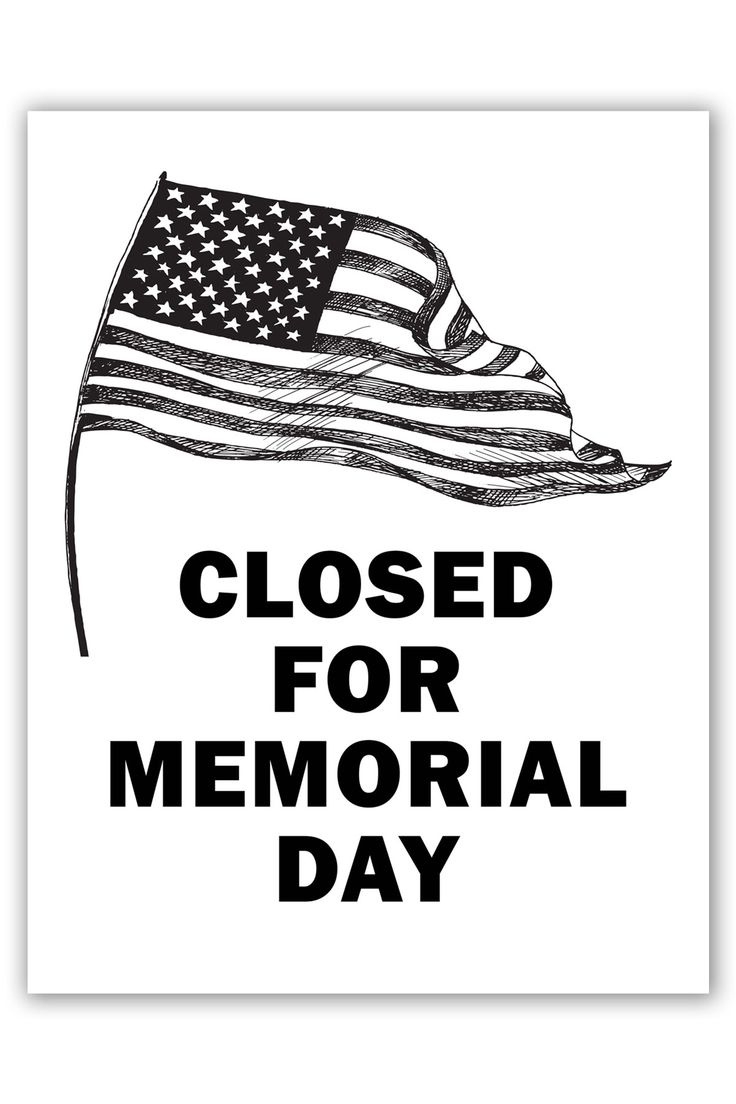 Free Printable Closed For Memorial Day Sign Set within Free Closed For Memorial Day Printable Sign