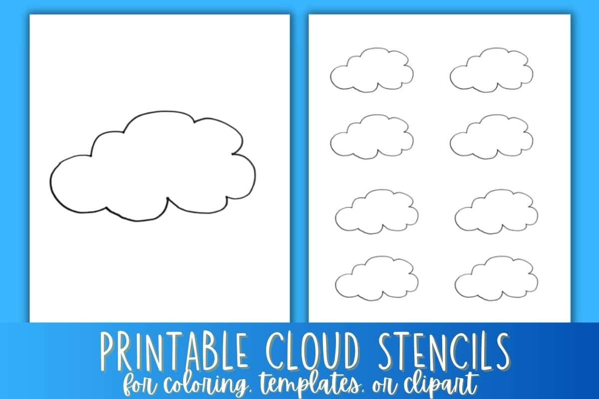Free Printable Cloud Stencil Template ⋆ Love Our Real Life throughout Free Printable Cloud Stencils