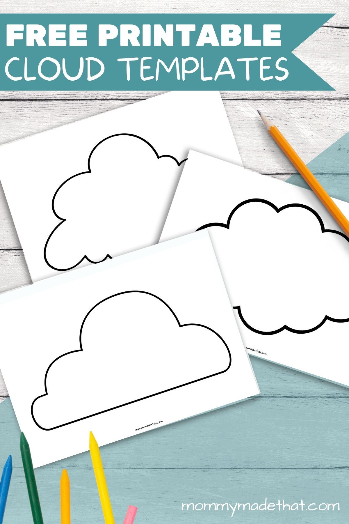 Free Printable Cloud Templates For Fun Spring Crafts for Free Printable Cloud Stencils