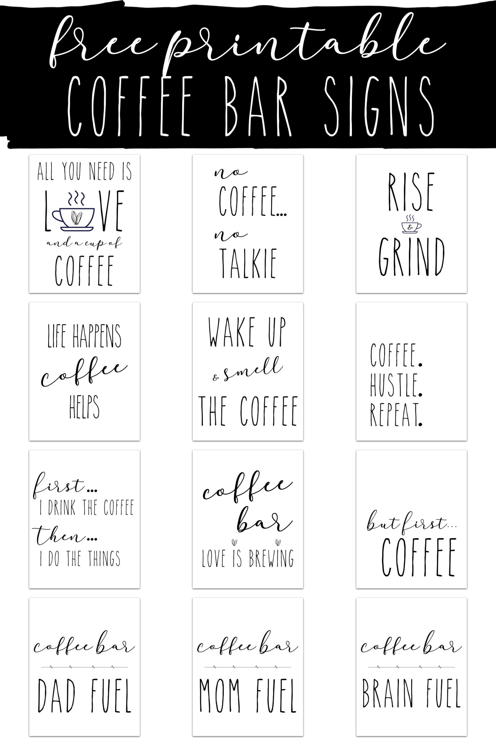 Free Printable Coffee Bar Signs - Extreme Couponing Mom intended for Free Printable Coffee Signs