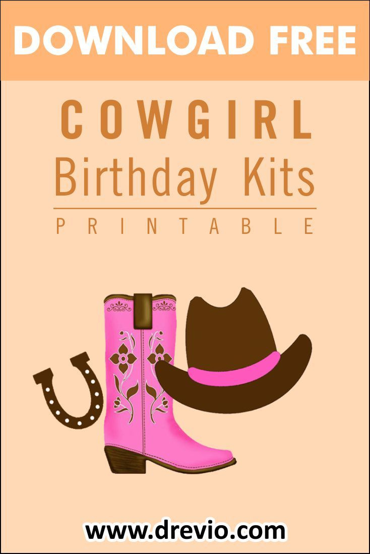 Free Printable) – Cowgirl Birthday Party Kits Templates intended for Cowgirl Free Printables